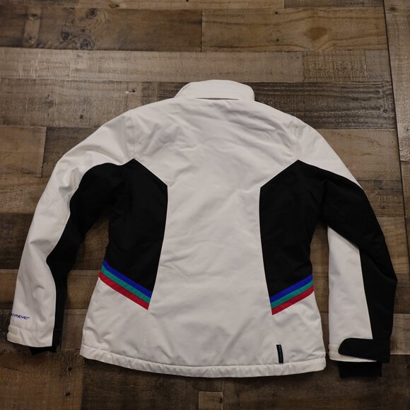 Obermeyer ski snow jacket women's 12 white triple striped Thermore insulation - Picture 12 of 16